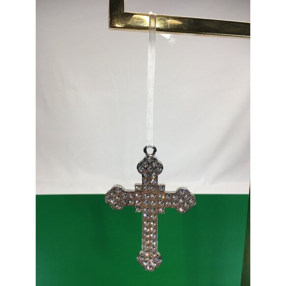 Rhinestone Crystal Cross Pendant Hanging Ornament Religious Gift - Picture 2 of 14